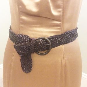 Banana Republic Brown Leather Braided Belt